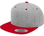 Flexfit Classic Snapback 2-Tone Cap, heather/red