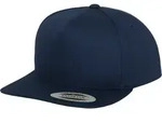 Flexfit Classic 5 Panel Snapback Cap, navy
