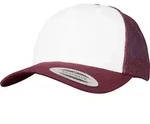 Flexfit Retro Trucker Colored Front Cap, maroon/white/maroon