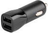 Vivanco Fast Car Charger, 2 USB Ports, Kfz Schnellladegerät, 17W 62248