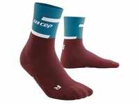 CEP the run socks, mid cut Herren Laufsocken petrol/dark red