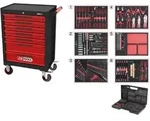KS Tools ECOline SCHWARZ/ROT Werkstattwagen mit 7 Schubladen und 598
