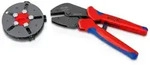 KNIPEX MultiCrimp Crimpzange mit Wechselmagazin mit Mehrkomponenten-H&uuml;llen br&uuml;niert