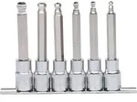 KS Tools 1/2" CHROMEplus Bit-Stecknuss-Satz Innen6kant, Kugelkopf, 6-tlglang, ...