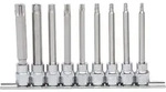 KS Tools 3/8" CHROMEplus Bit-Stecknuss-Satz Torx, lang, 9-tlg T20-T60 - 918.1550