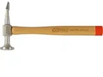 KS Tools Aluminium-Karosserie-Flachspitzhammer gew&ouml;lbter Kopf, rund-flachspitz...