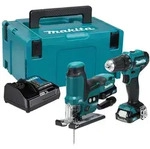 Makita Akku-Kombo-Kit 12V max. / 2,0 Ah, DF333DZ + JV10DZ, 2 Akkus + Ladeger&auml;t...