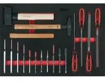 KS Tools Feilen-, Mei&szlig;el- und Hammer-Satz, 18-tlg in 1-1 Systemeinlage -...