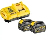 DEWALT XR FLEXVOLT Akku-Starter-Set 54V / 108Wh + 2 Akku + 1 Doppelladeger&auml;t