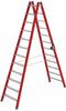 Munk Stufen-Stehleiter beidseitig begehbar GFK / Alu 2x12 Stufen - 034124