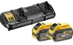 DEWALT XR FLEXVOLT Akku-Starter-Set 54V / 162Wh + 2 Akku + 1 Doppelladeger&auml;t