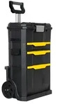 STANLEY Rollende Werkstatt 48,8x77x34,8cm 3 tragbare Werkzeugboxen Teleskopgriff -