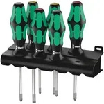 Wera 335/350/355/6 Schraubendrehersatz Kraftform Plus Lasertip + Rack, 6-teilig -