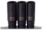 KS Tools 1/2" Sechskant-Kraft-Stecknuss-Satz, lang, 3-tlg - 515.0103