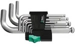 Wera 950/9 Hex-Plus 3 Winkelschl&uuml;sselsatz, metrisch, gestellverchromt, 9-teilig -