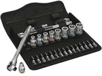 Wera 8100 SA 7 Zyklop Metal-Knarrensatz, Durchsteckvierkant, 1/4"-Antrieb, metrisch,