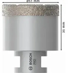Bosch PRO Diamanttrockenbohrer Dry Speed Best for Ceramic, 51 x 35 mm - 2608587125