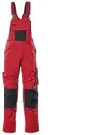 MASCOT Augsburg Latzhose mit Knietaschen UNIQUE Rot / Schwarz 46 -