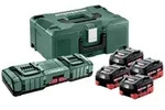 Metabo Basis Set 4 x LiHD 8.0 Ah + ASC 145 Duo + metaBOX 145 - 685135000