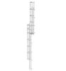 Munk Mehrzügige Steigleiter mit Rückenschutz (Bau) Aluminium eloxiert 13440 -