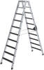 Munk Stufen-Stehleiter beidseitig begehbar mit clip-step 2x10 Stufen - 041610