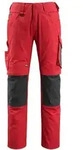 MASCOT Mannheim Hose mit Knietaschen UNIQUE Rot / Schwarz 54 - 12679-442-0209-76C54 -