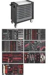 VIGOR Werkstattwagen Series XL, Edelstahl-Arbeitsplatte, mit Sortiment, V4481-X/499,