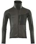 MASCOT Fleecepullover mit Rei&szlig;verschluss ADVANCED Dunkelanthrazit / Schwarz L -
