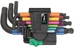 Wera 950/9 Hex-Plus Multicolour 2 Winkelschl&uuml;sselsatz, metrisch, BlackLaser,