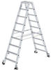 Munk Stufen-Stehleiter beidseitig begehbar mit Rollen 2x9 Stufen - 041218