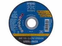 PFERD Trennscheibe EHT gerade Universallinie PSF STEELOX für Stahl/Edelstahl 2,4 115