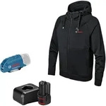Bosch Beheizbare Hoodie GHH 12+18V XA, mit Akkuadapter, mit Ladeger&auml;t, mit 1x Akku