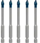 Bosch EXPERT HEX-9 HardCeramic Dachziegel-Bohrer-Set, 5-tlg., f&uuml;r Dreh- und