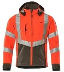 MASCOT Herren Blackpool Softshell Jacke SAFE SUPREME Hi-vis Rot / Dunkelanthrazit M -