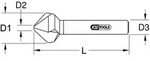KS Tools HSS TiN Kegel- und Entgratsenker 90&deg; - 336.0193