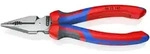 KNIPEX Spitz-Kombizange mit Comfort-Griffen schwarz atramentiert 185 mm - 0822185