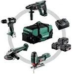 Metabo Akku Combo Set Bauhandwerk 4.3 SB 18 LT BL + W 18 L 9-125 Quick + KH 18 LTX 24