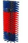 Kerbl Halbrunde Kratzb&uuml;rste blau-rot rot/blau - 293100 - rot/blau