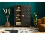 Highboard Mango 120x40x165 grau ge&ouml;lt DIAMOND #117