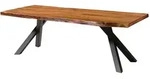 Baumtisch Akazie 180x90x76 natur lackiert / A-Gestell anthrazit matt FREEFORM 5