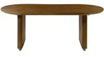 Esstisch oval Mango 180x90x45x76 braun lackiert BARCELONA #227