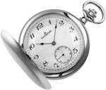 Savonette Taschenuhr Wei&szlig; Silber