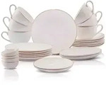 Karaca Elegance Bone Marcelo 26-Teiliges 6-Personen Fr&uuml;hst&uuml;cksset Gold