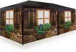 Casaria Partyzelt - Pavillon 18m2 3x6m mit 6 Seitenw&auml;nden - Apres Ski