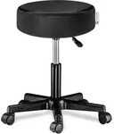 Casaria Verstellbarer Drehhocker - 46/60cm Sitzh&ouml;he - 1 St&uuml;ck Schwarz