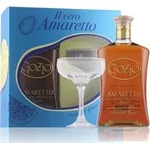Gozio Amaretto Premium Specialty Lik&ouml;r 24% Vol. 0,7l im Set mit Glas