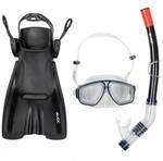 JELEX Deepsea Schnorchel Set mit Flossen schwarz 80600689-80600686