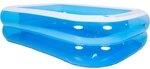 SunClub Planschbecken rechteckig 200 x 150 x 50 cm blau mit 2 Luftringen und