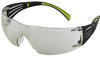 3M SecureFit 400 Schutzbrille, schwarz/grüne Bügel, Antikratz-Beschichtung,