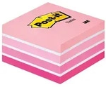 3M Post-it W&uuml;rfel 2028P, 76 mm x 76 mm, Pastell-Pinkt&ouml;ne, 1 W&uuml;rfel &agrave; 450 Blatt